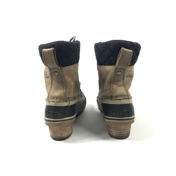 Sorel Women’s 6 Slimpack Lace III Waterproof Brown Khaki Boots - Picture 3 of 8